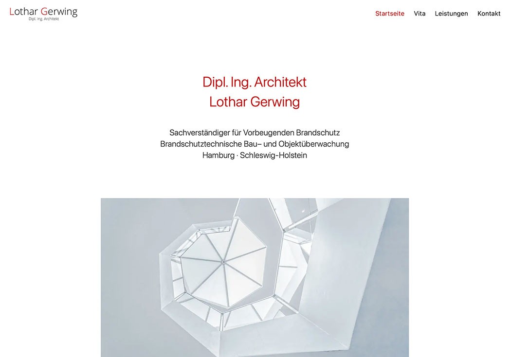 Screenshot Webseite Brandschutz AG | Architekt Lothar Gerwing
